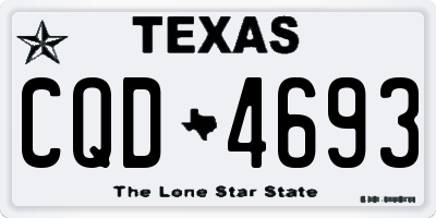 TX license plate CQD4693