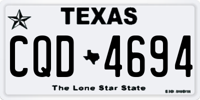 TX license plate CQD4694