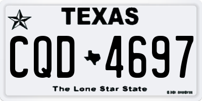 TX license plate CQD4697