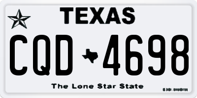 TX license plate CQD4698
