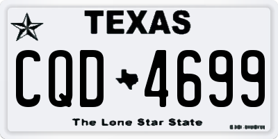 TX license plate CQD4699