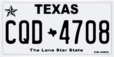 TX license plate CQD4708