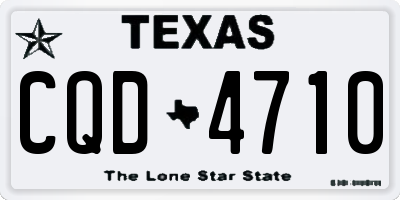 TX license plate CQD4710