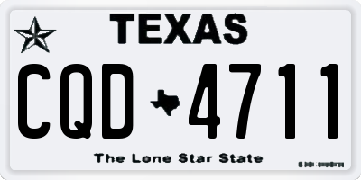 TX license plate CQD4711
