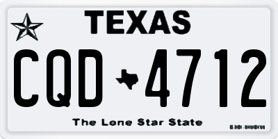 TX license plate CQD4712