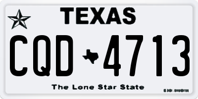 TX license plate CQD4713