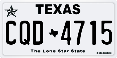 TX license plate CQD4715