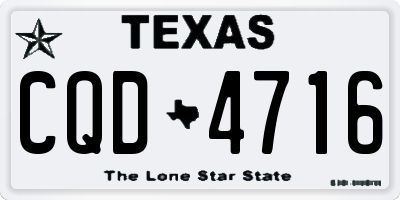 TX license plate CQD4716