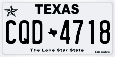 TX license plate CQD4718