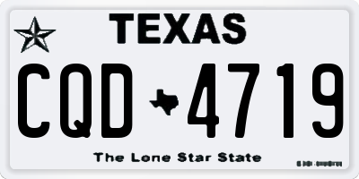 TX license plate CQD4719