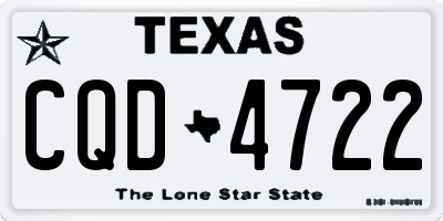 TX license plate CQD4722