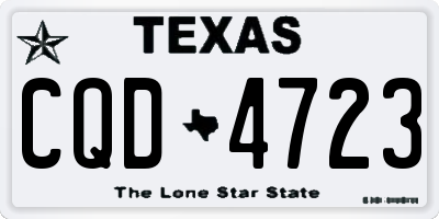 TX license plate CQD4723