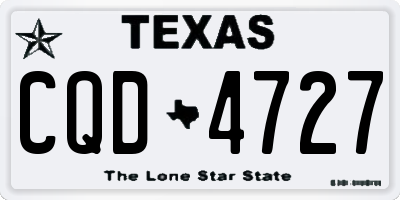 TX license plate CQD4727