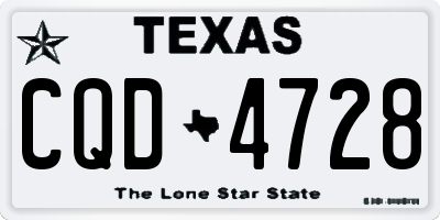 TX license plate CQD4728