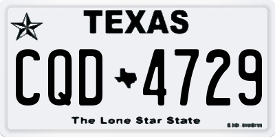 TX license plate CQD4729