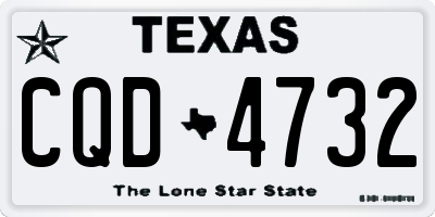 TX license plate CQD4732