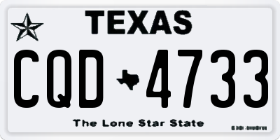 TX license plate CQD4733