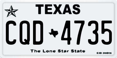 TX license plate CQD4735