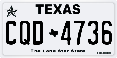 TX license plate CQD4736