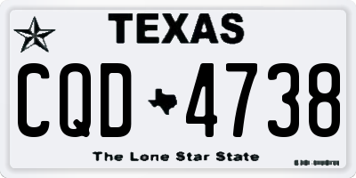TX license plate CQD4738
