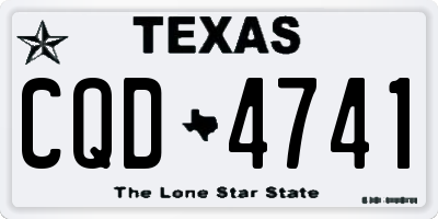 TX license plate CQD4741