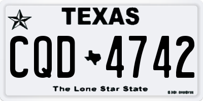 TX license plate CQD4742