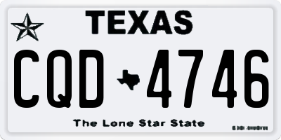 TX license plate CQD4746