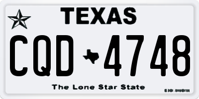 TX license plate CQD4748