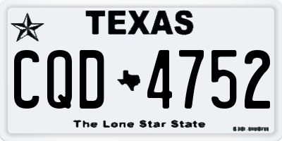 TX license plate CQD4752