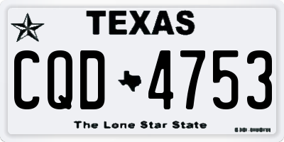 TX license plate CQD4753