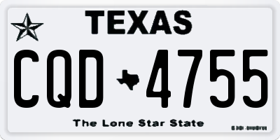 TX license plate CQD4755