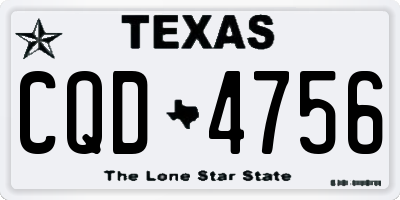 TX license plate CQD4756