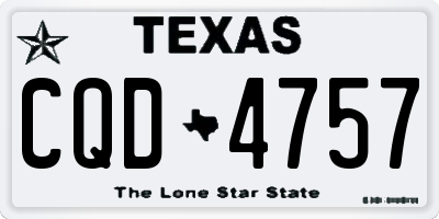 TX license plate CQD4757