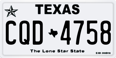 TX license plate CQD4758