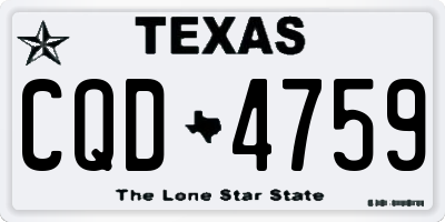 TX license plate CQD4759