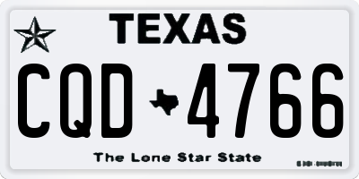 TX license plate CQD4766