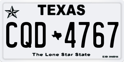 TX license plate CQD4767