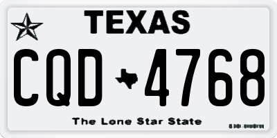 TX license plate CQD4768