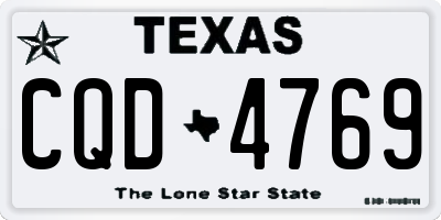 TX license plate CQD4769