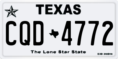 TX license plate CQD4772
