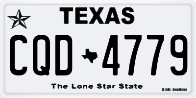 TX license plate CQD4779