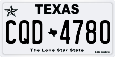 TX license plate CQD4780
