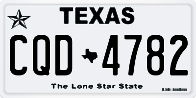 TX license plate CQD4782