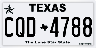 TX license plate CQD4788