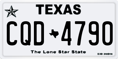 TX license plate CQD4790