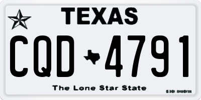 TX license plate CQD4791