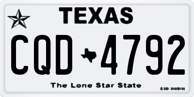 TX license plate CQD4792
