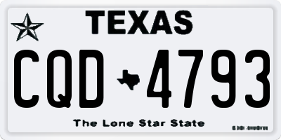 TX license plate CQD4793