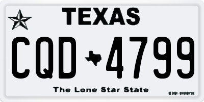 TX license plate CQD4799
