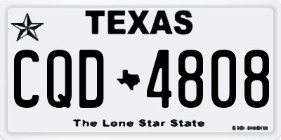 TX license plate CQD4808